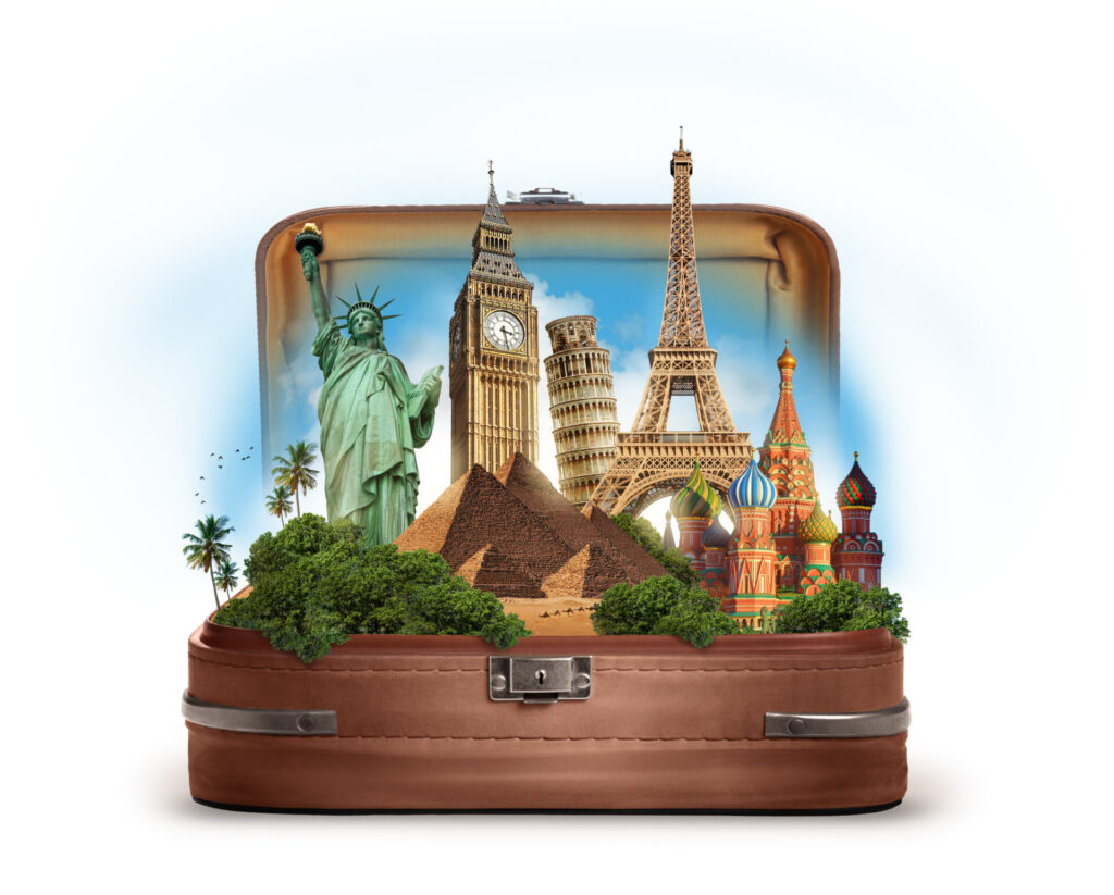 Travel Concept With Landmarks