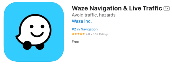 Waze App ist ein Verkehrsapp um den richtigen Weg zu finden