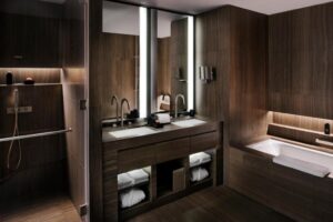 Armani Hotel in Dubai bathroom - stylish and elegant