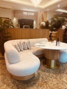 Furnishings in the beautiful Coop restaurant in the City Center Mirdif